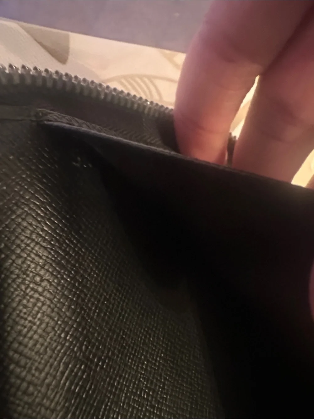 Louis Vuitton Black Textured Zip Tablet Folio Case